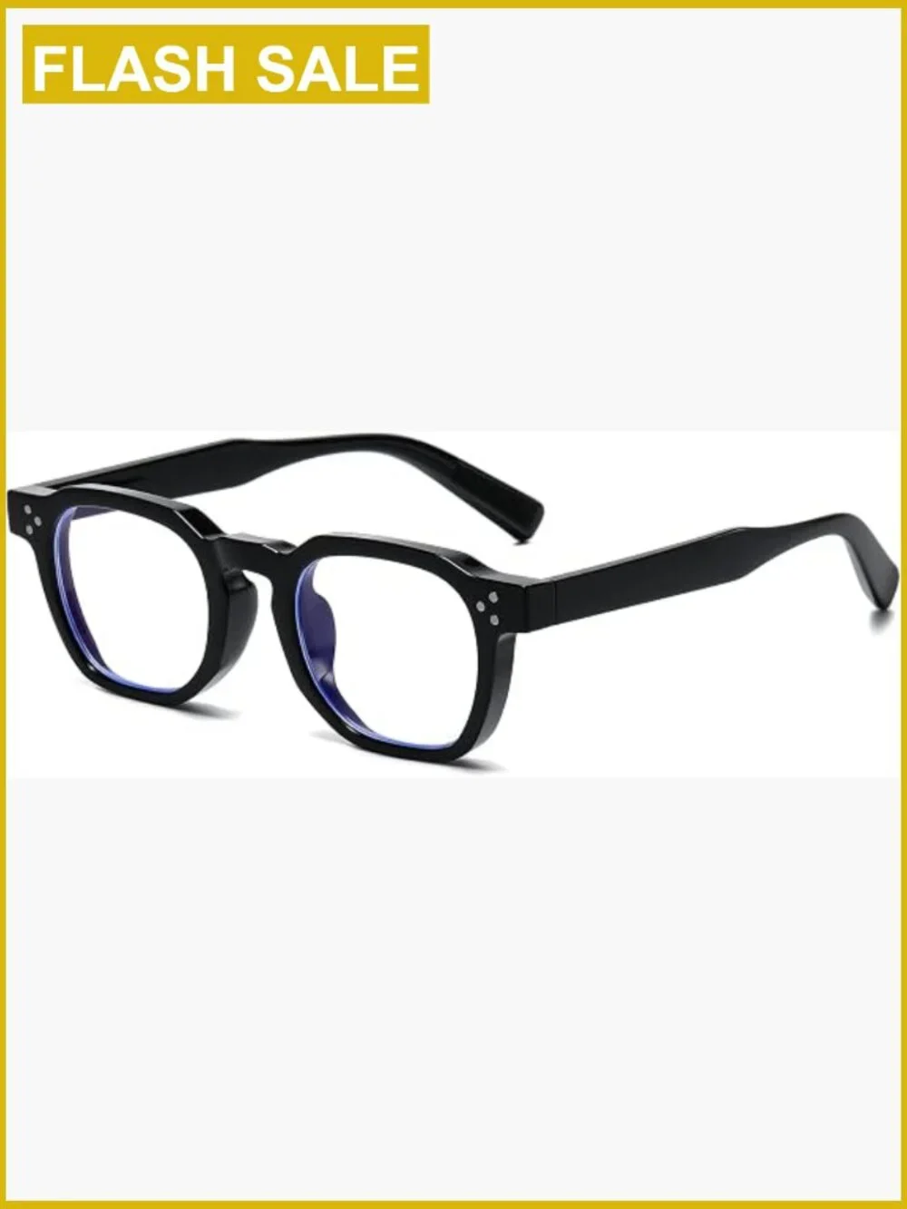 Retro Square Blue Light Blocking Glasses Unisex Thick Frame Computer Eyewear